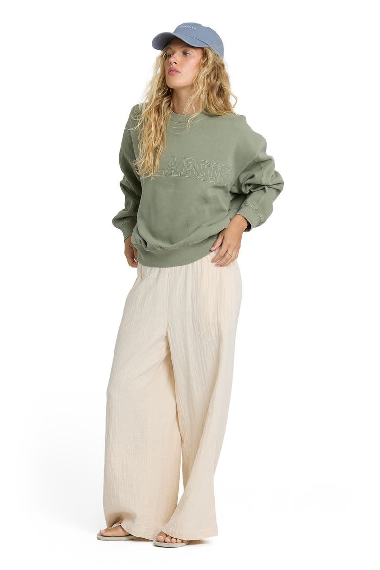 Follow Me Wide Leg Cotton Cover-Up Pants, Alternate, color, DOVE