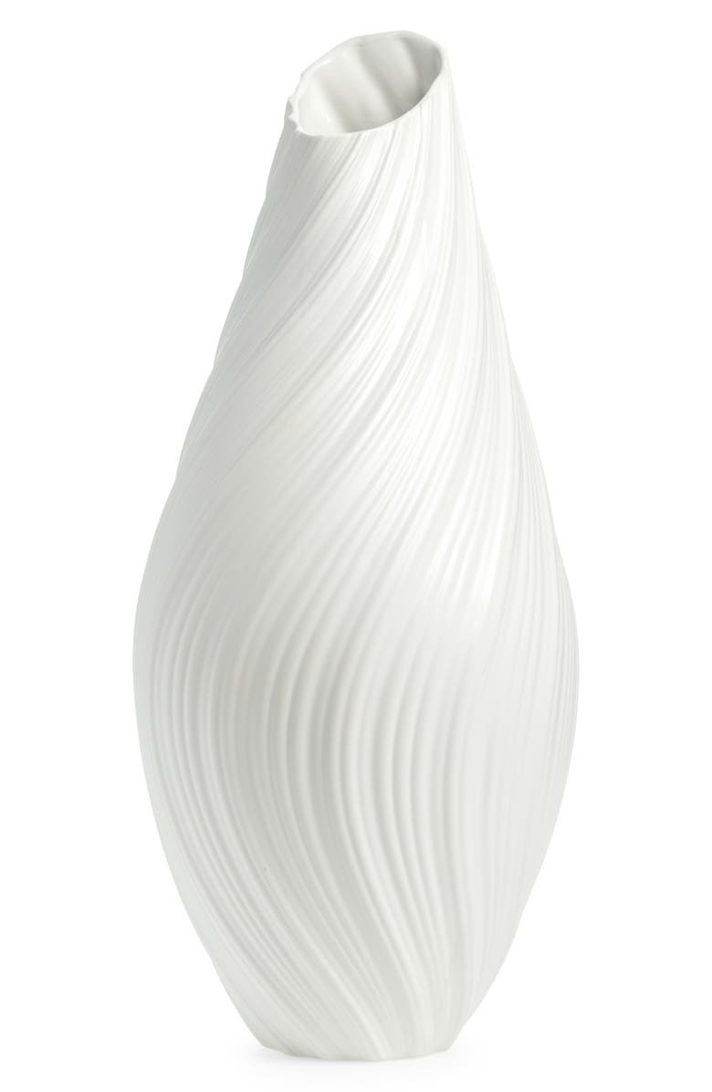 NEXT Pleated Ceramic Vase, Main, color, 