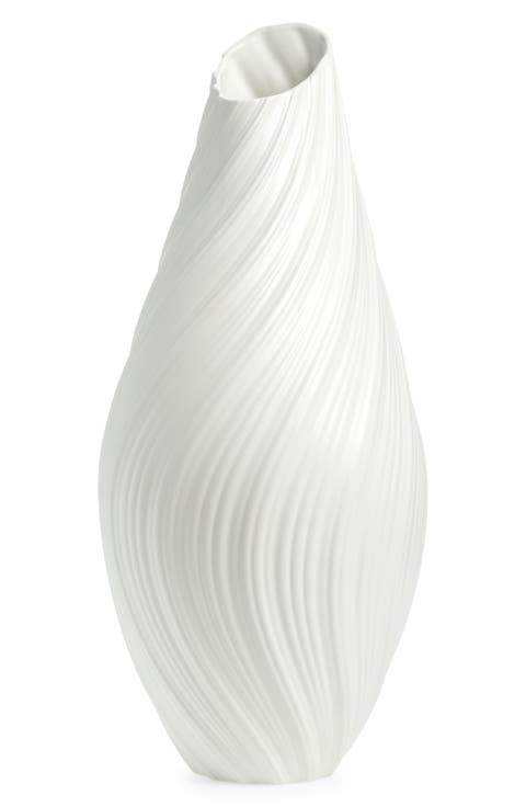 Pleated Ceramic Vase