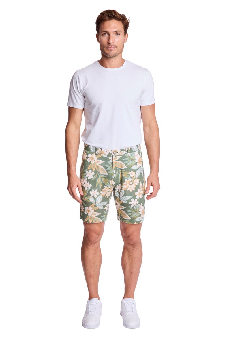 Felix Slim Fit Shorts, Alternate, color, EMERALD FLORAL