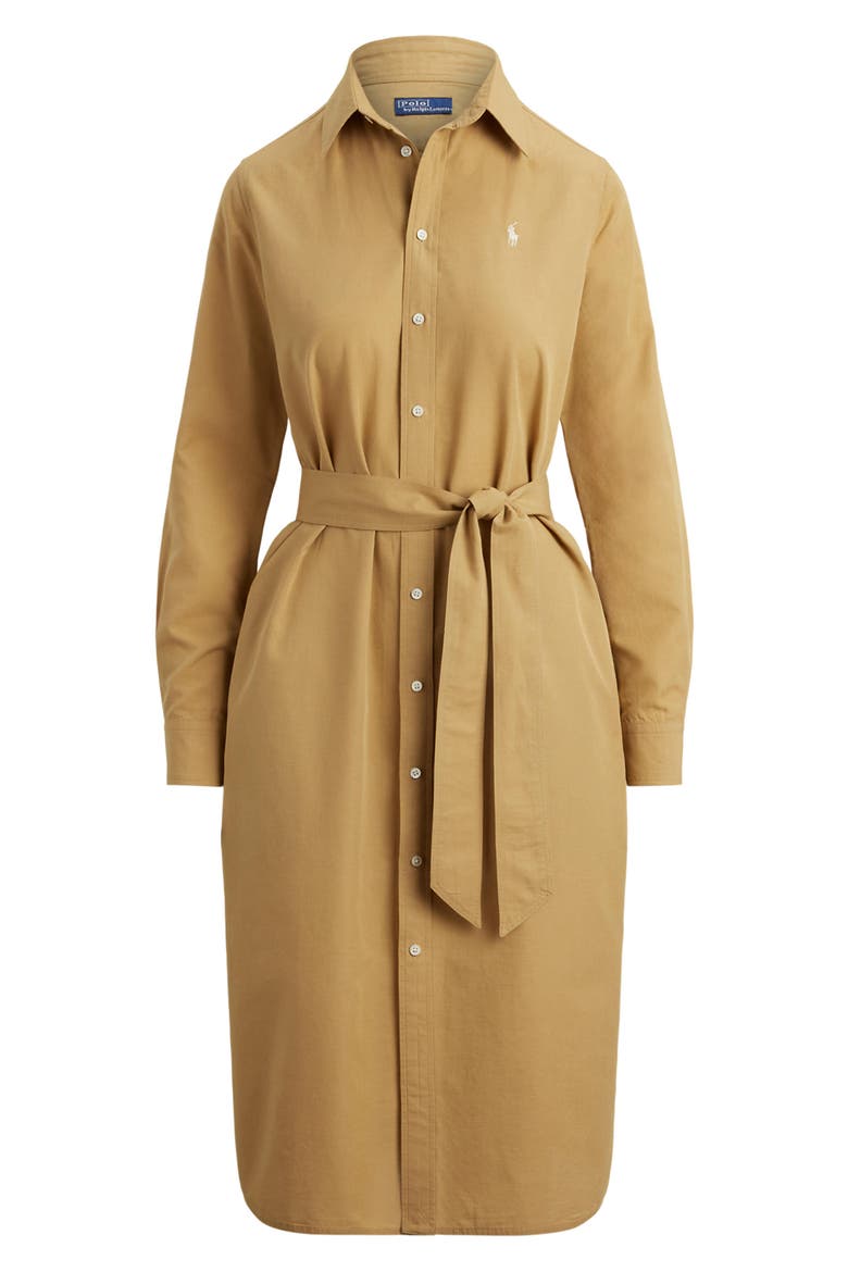 Long Sleeve Linen Shirtdress, Alternate, color, CLASSIC CAMEL