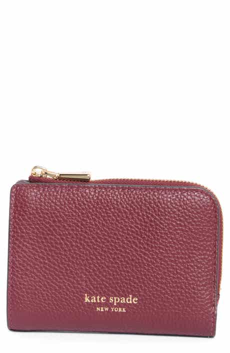 Kate Spade New York ava colorblock pebbled leather zip bifold wallet