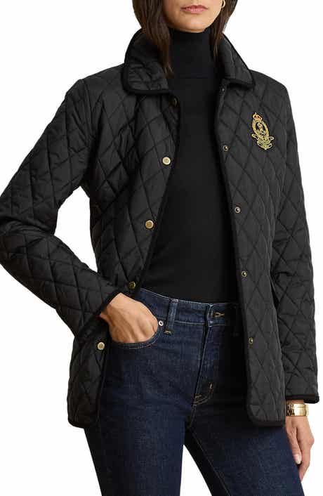 Quilted Crest Snap Front Jacket