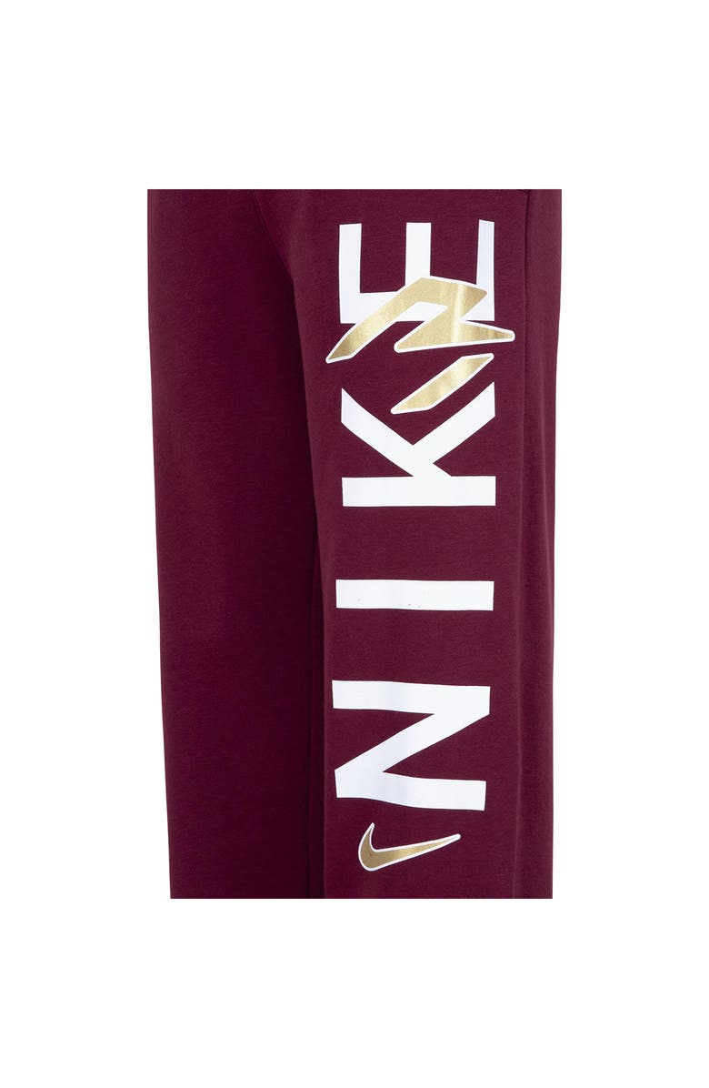 3 Brand Kids' Vertical Logo Joggers, Alternate, color, Cabernet