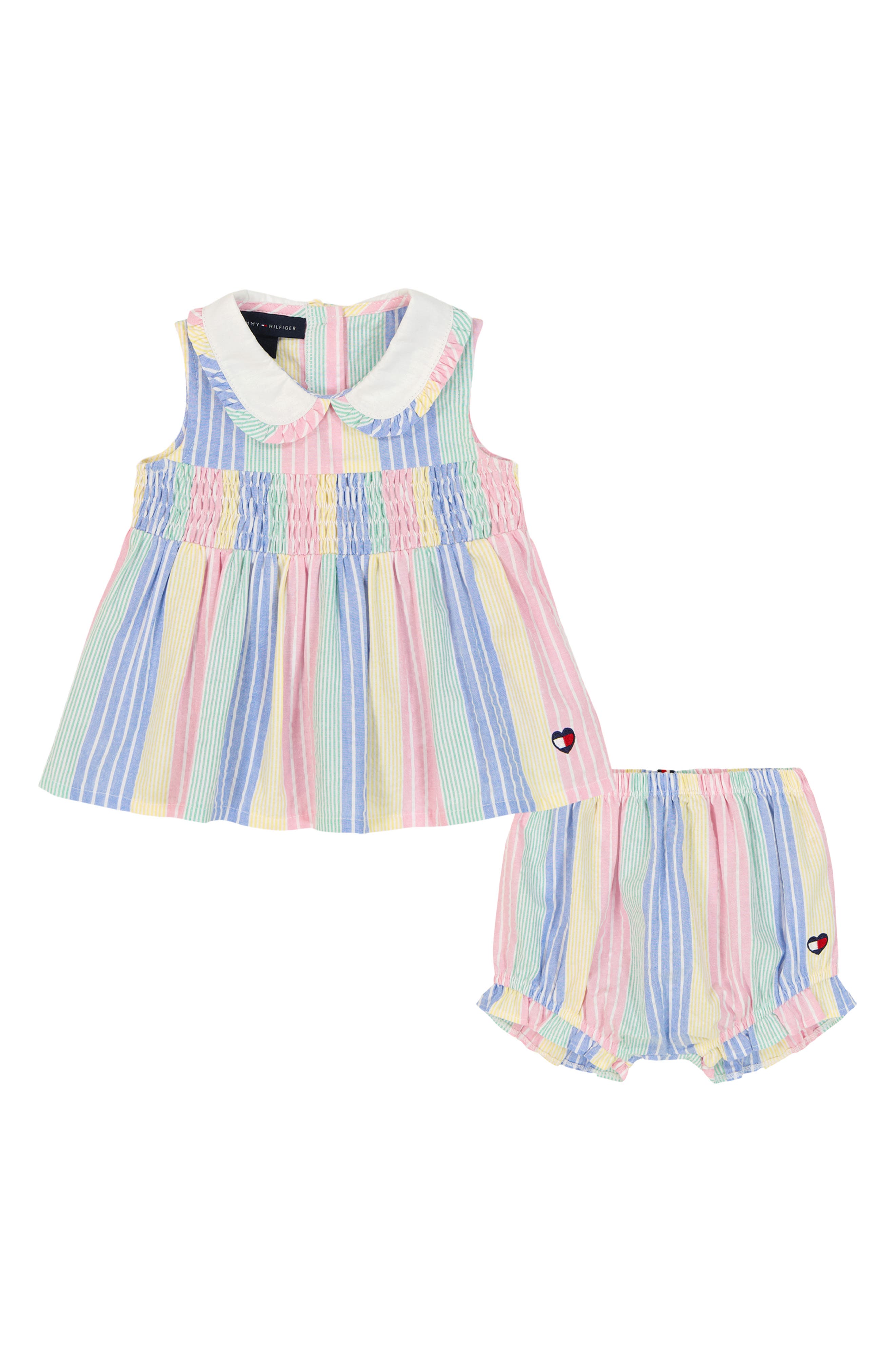 Tommy Hilfiger Pastel Collared Dress & Bloomers