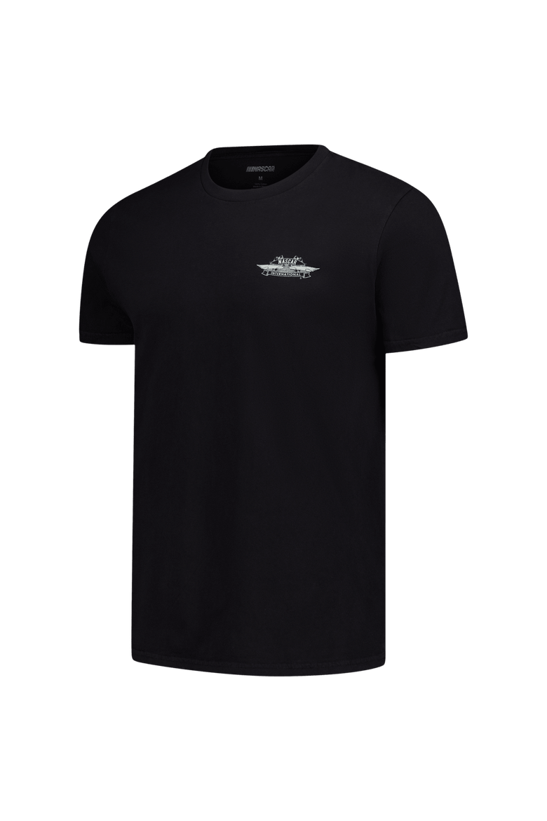 Men's Checkered Flag Sports  Black NASCAR 2-Spot Moonshine Finish Line Tee, Alternate, color, Black