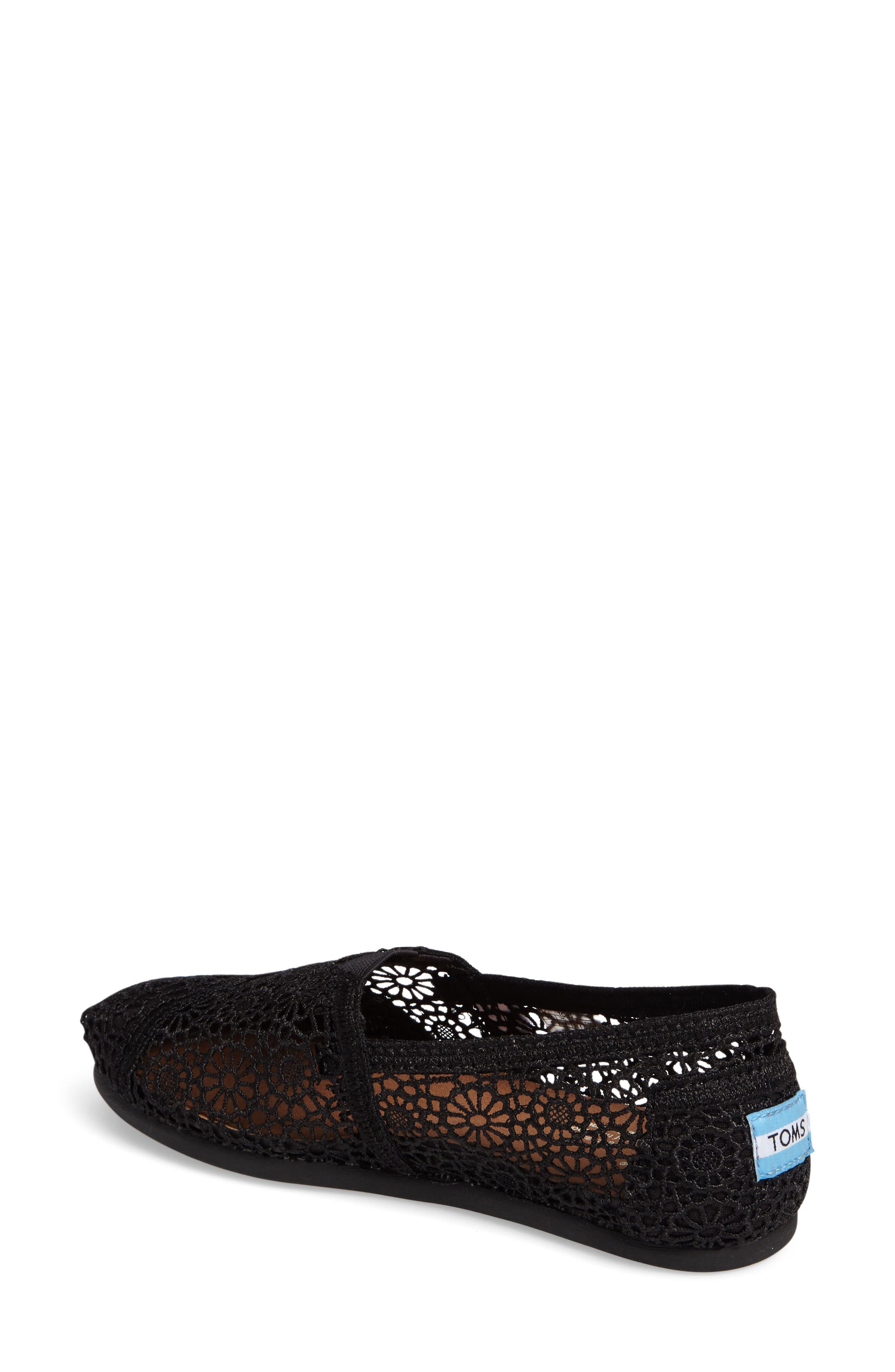 'Classic' Crochet Slip-On, Alternate, color, BLACK