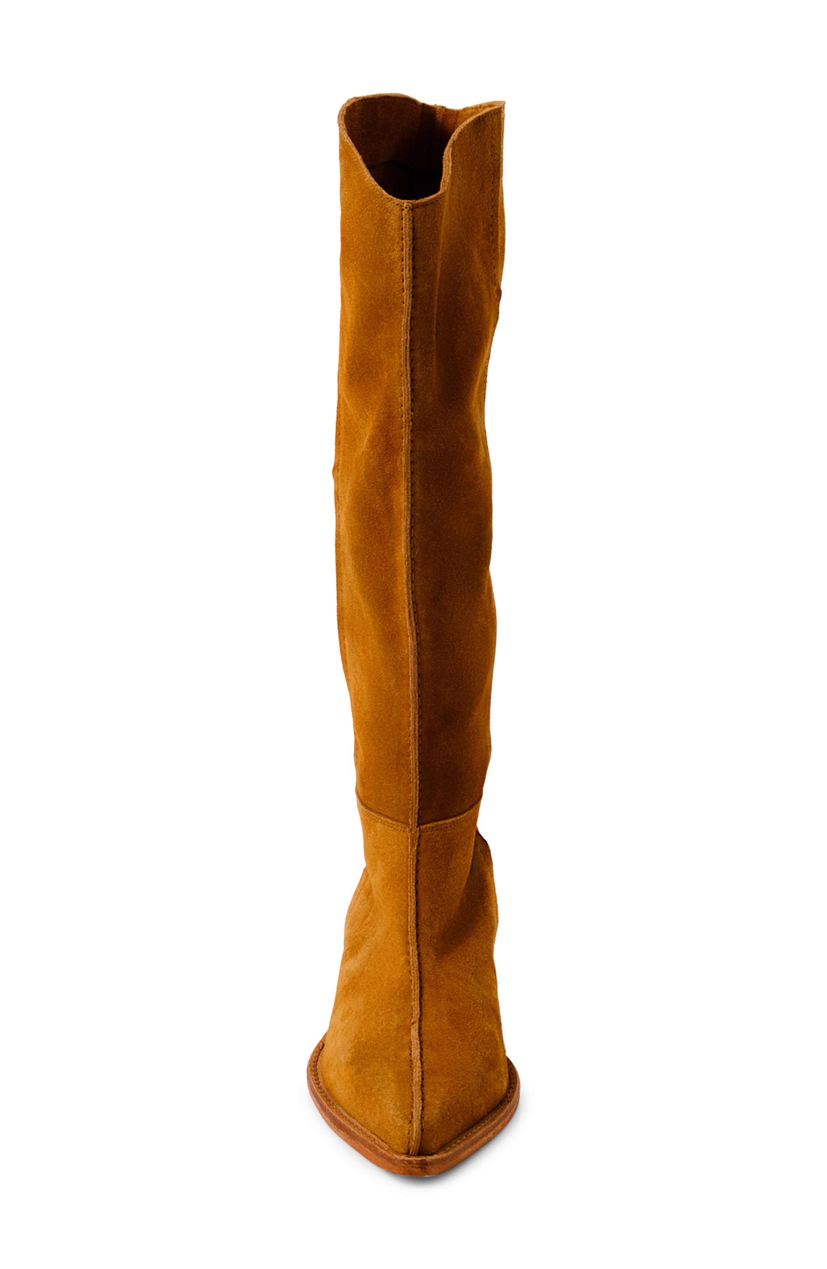 Free People Sway Knee High Boot, Alternate, color, Burnt Caramel Suede