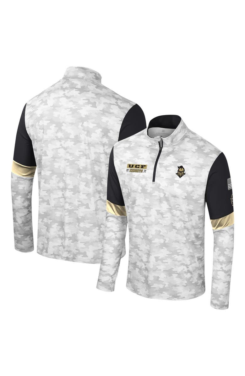 COLOSSEUM Men's Colosseum  Camo UCF Knights OHT Military Appreciation Tomahawk Quarter-Zip Windshirt, Alternate, color, 