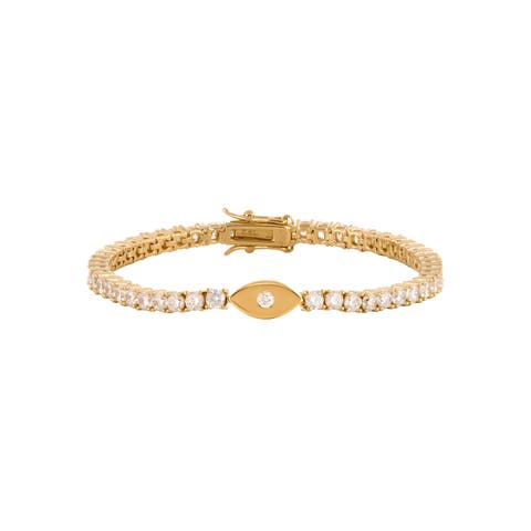 Hopeful Abundance Evil Eye Tennis Bracelet