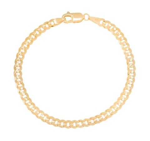Gold-Plated Sterling Silver 5mm Curb Bracelet