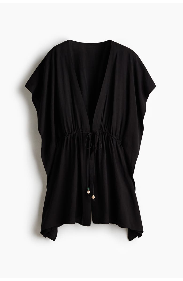H&M Beach Kaftan Dress, Main, color, Black