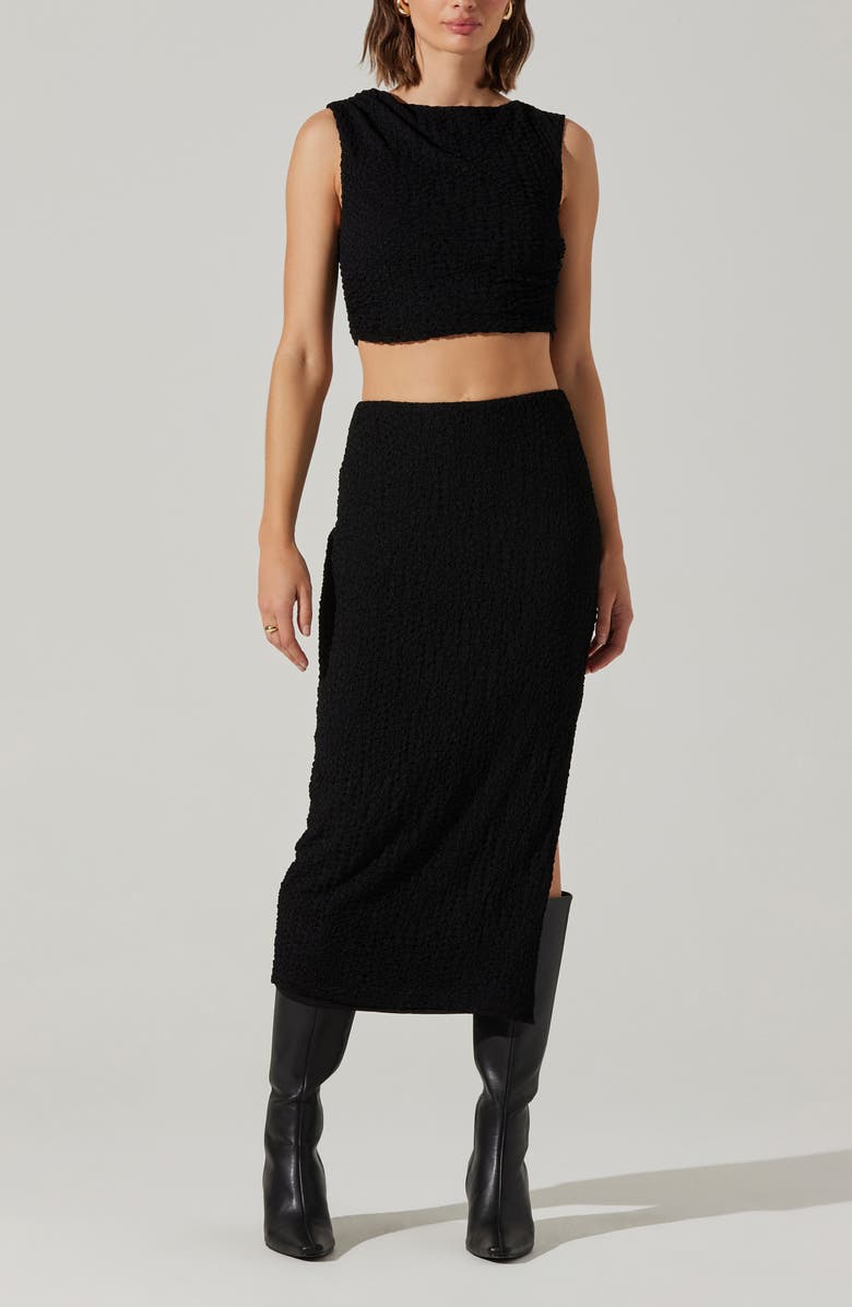 ASTR the Label Keely Textured Midi Skirt, Alternate, color, 