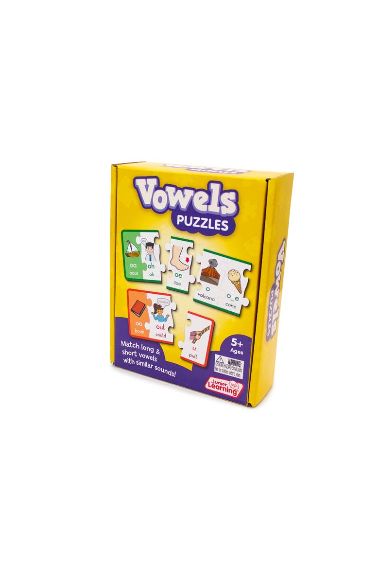 Vowel Puzzles  Educational Learning Set, Alternate, color, Multicolored
