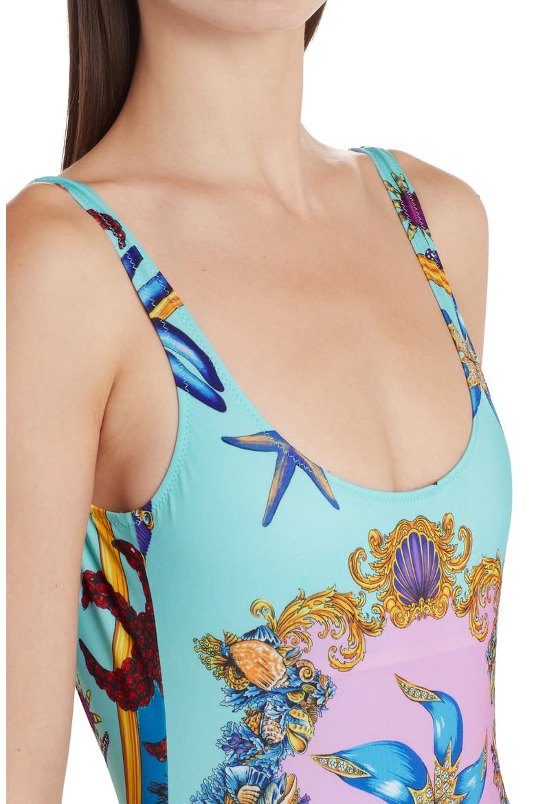 Trésor de la Mer One-Piece Swimsuit, Alternate, color, AZZURRO BLU MULTICOLOR
