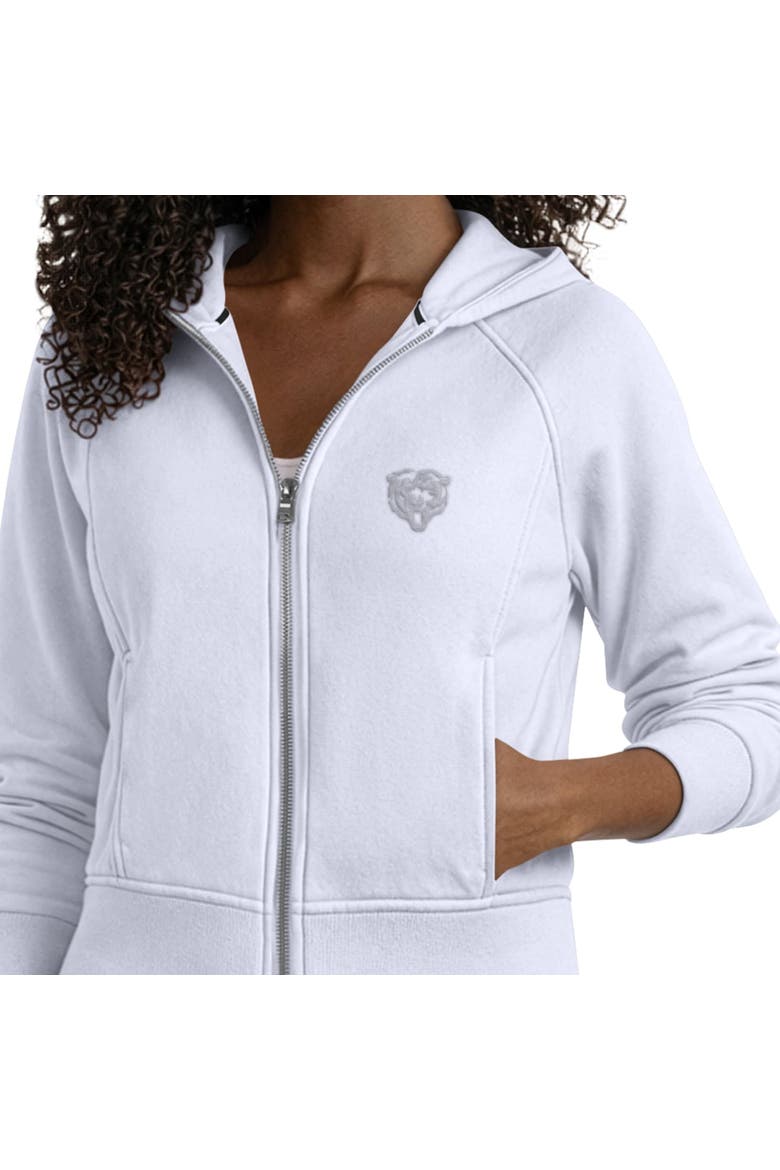 Women's Starter  Blue Chicago Bears Cropped Pastels Full-Zip Hoodie, Alternate, color, Blue
