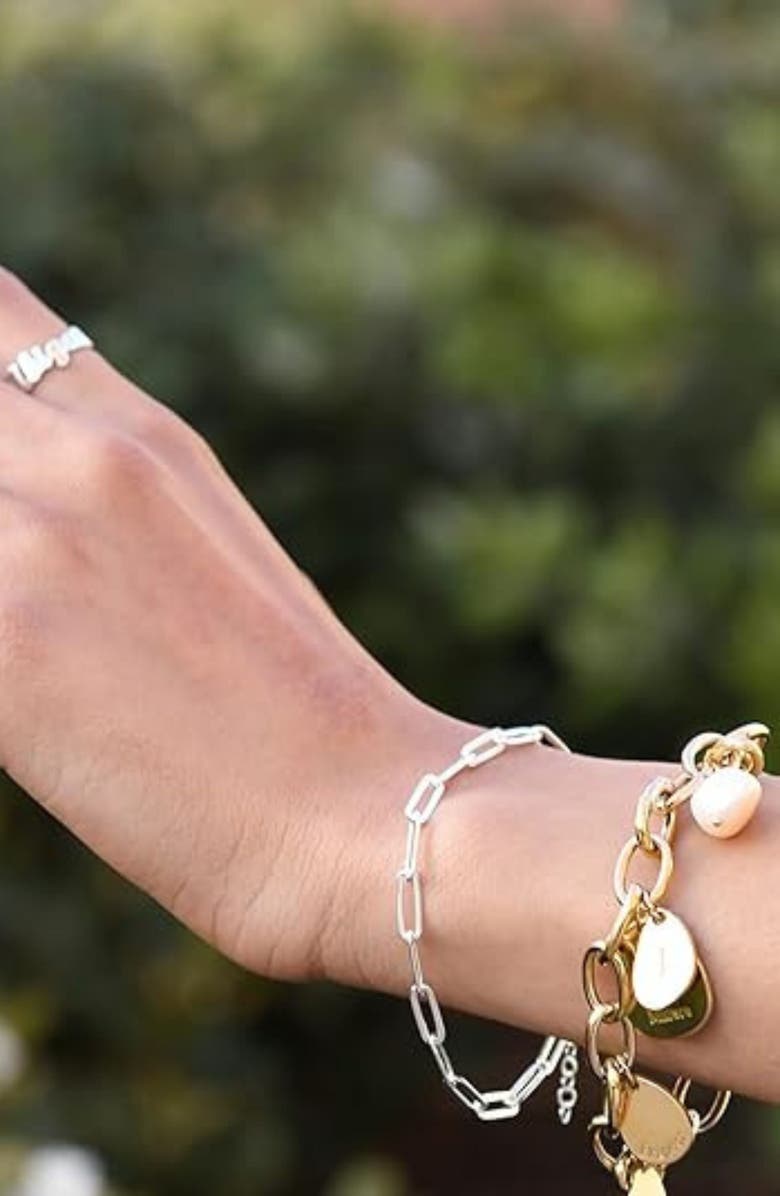 Oak & Luna Women's Link Chain Bracelet in Sterling Silver, Alternate, color, Sterling Silver