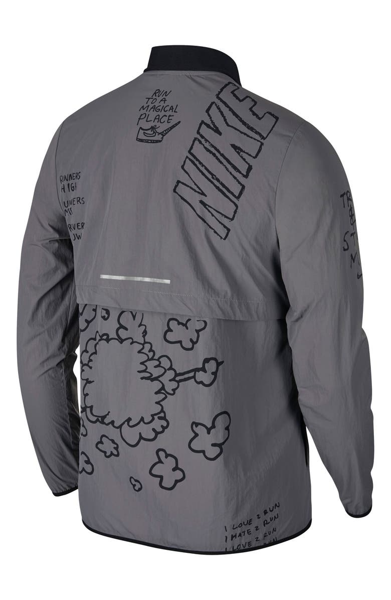 Nike x Nathan Bell Water Repellent Printed Running Jacket, Alternate, color,