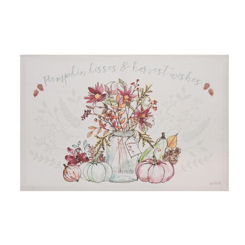 Pumpkin Kisses Wall Art 23.75 x 0.98 x 15.75 Inches.