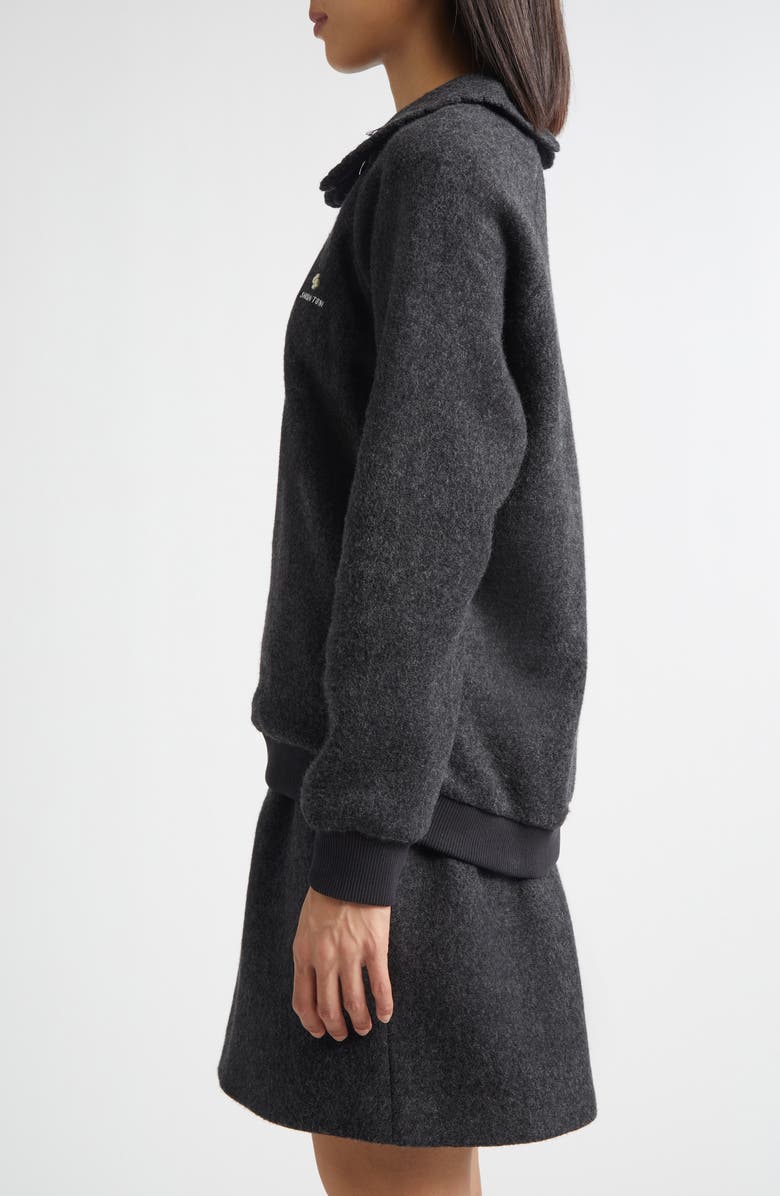 Shushu/Tong Doll Collar Oversize Half Zip Sweatshirt, Alternate, color, 