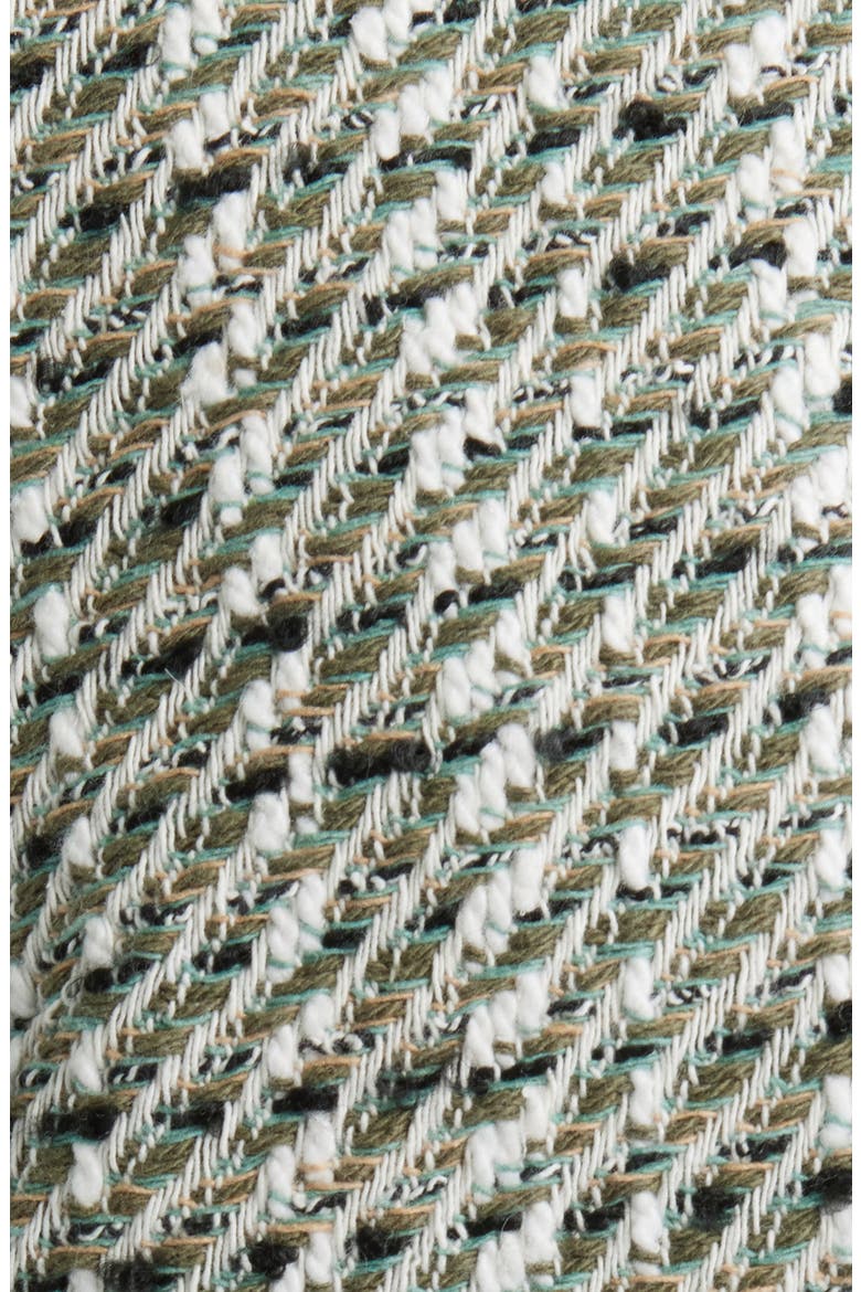 Tweed Crop Jacket, Alternate, color, PINE GREEN TWEED