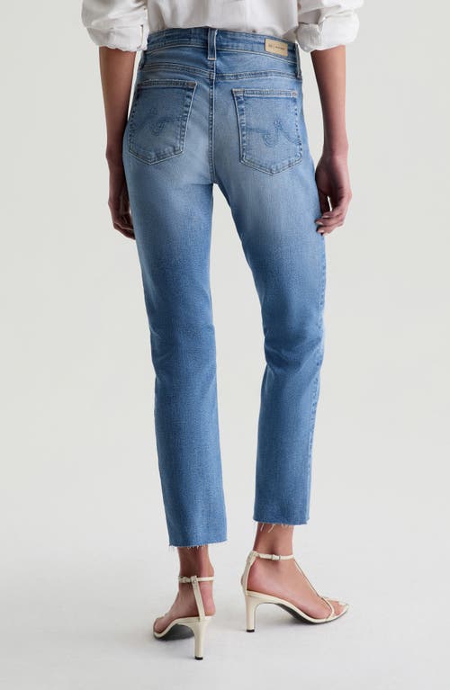 Shop Ag Mari Raw Hem Slim Straight Leg Crop Jeans