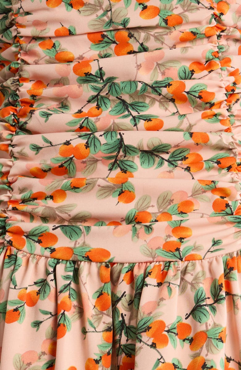 SUGARLIPS Heidi Floral Bristol Ruched Maxi Dress, Alternate, color, Orange-Multi