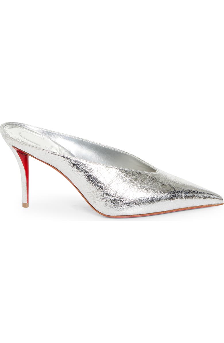Christian Louboutin Miss Z Slimimule Pointed Toe Mule, Alternate, color, Silver/ Lin Silver