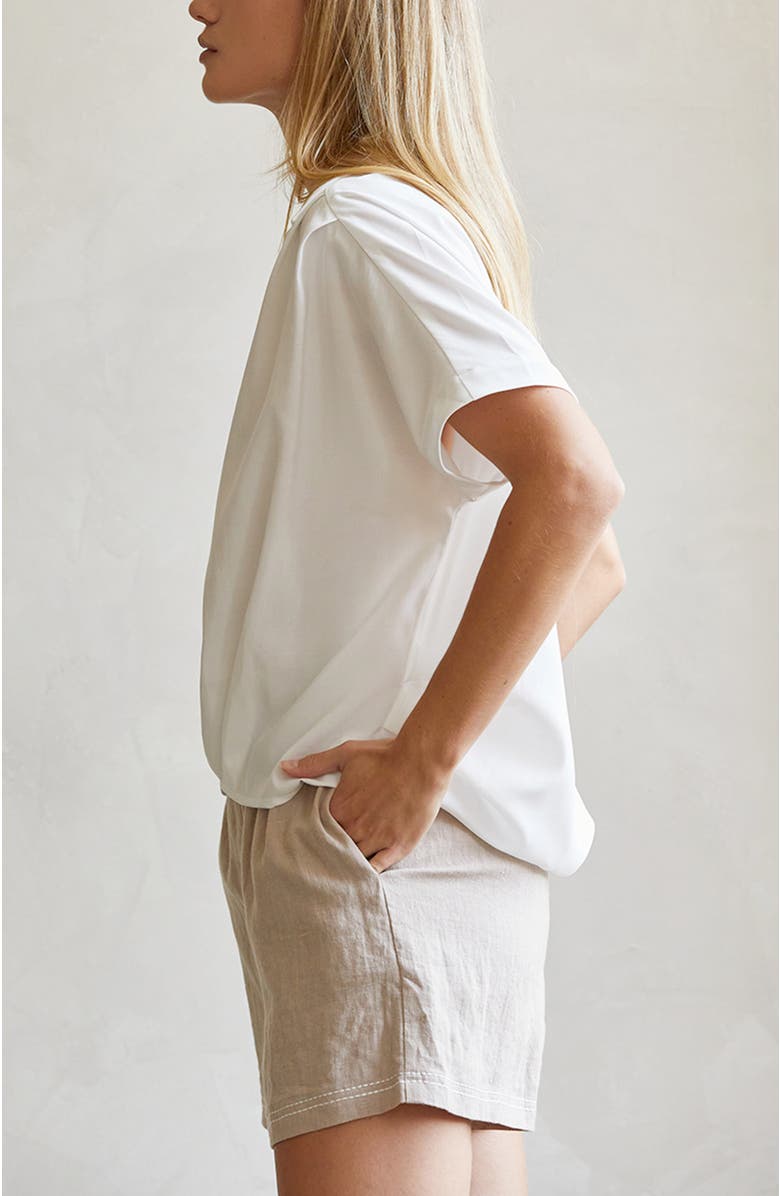 CRESCENT Surplice Blouse, Alternate, color, White