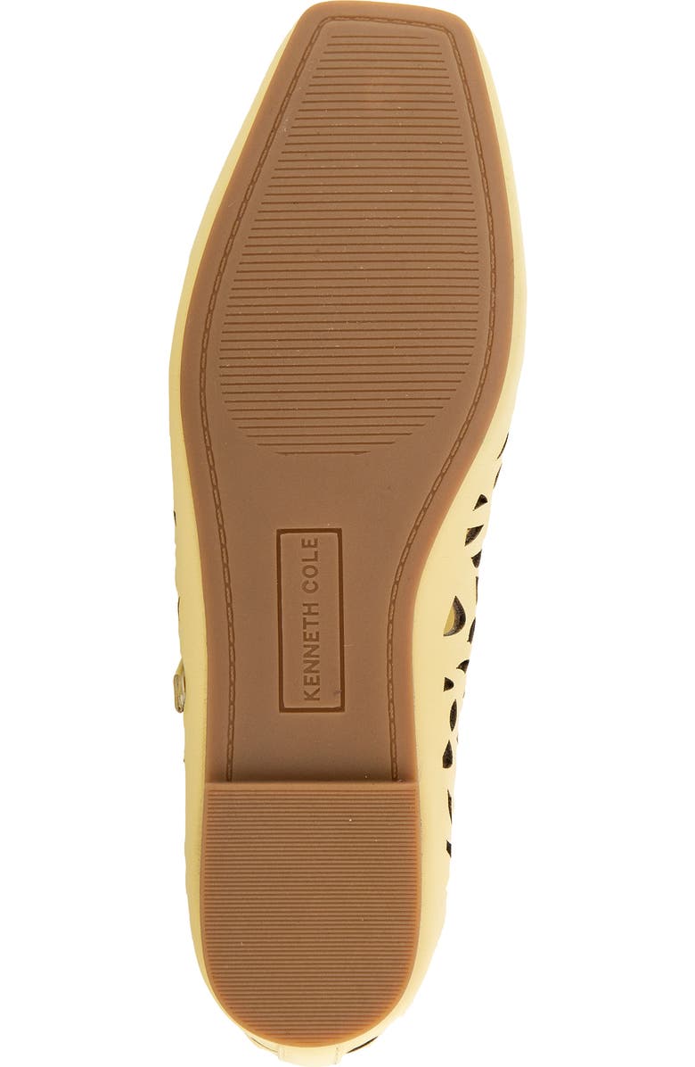 Kenneth Cole Jasper Perforated Mary Jane Flat, Alternate, color, Butter Yellow