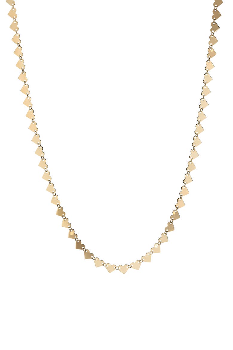 14K Gold Laser Heart Chain Necklace, Main, color, YELLOW