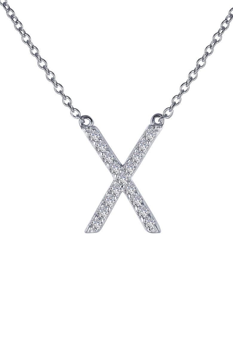Lafonn X Simulated Diamond Pendant Necklace, Main, color,