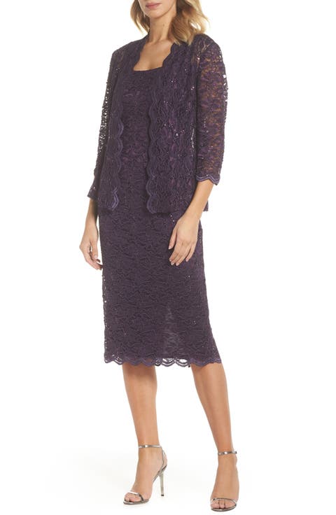 Lace Cocktail Dress with Jacket