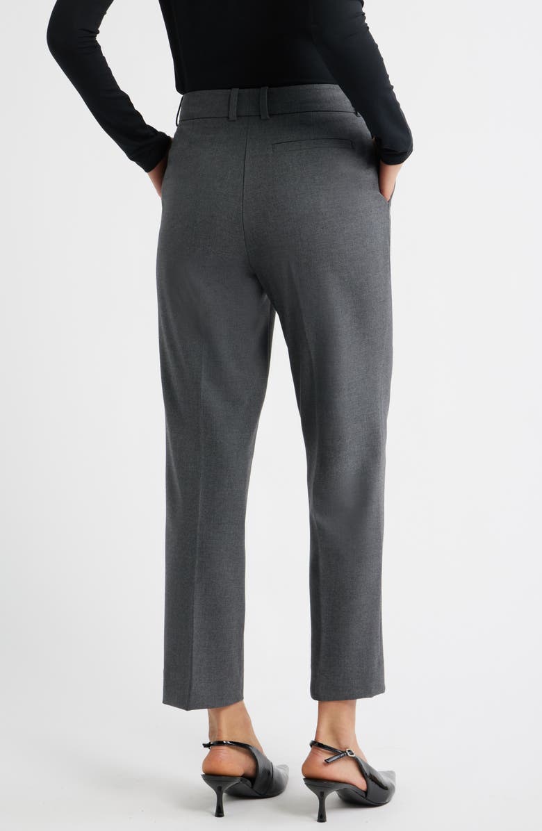 Nordstrom The Lena Slim Cropped Trousers, Alternate, color, Grey Dark Heather
