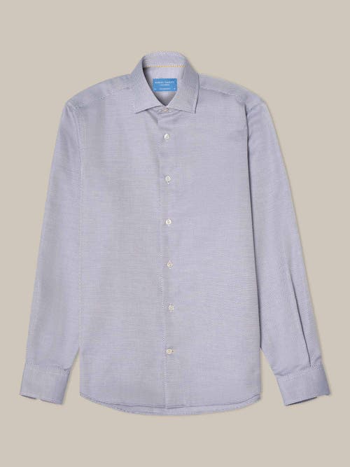 Robert Talbott Reynolds Hopsack Contemporary Fit Shirt In Navy