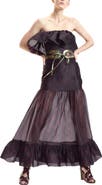 Cynthia Rowley Organza Midi Skirt