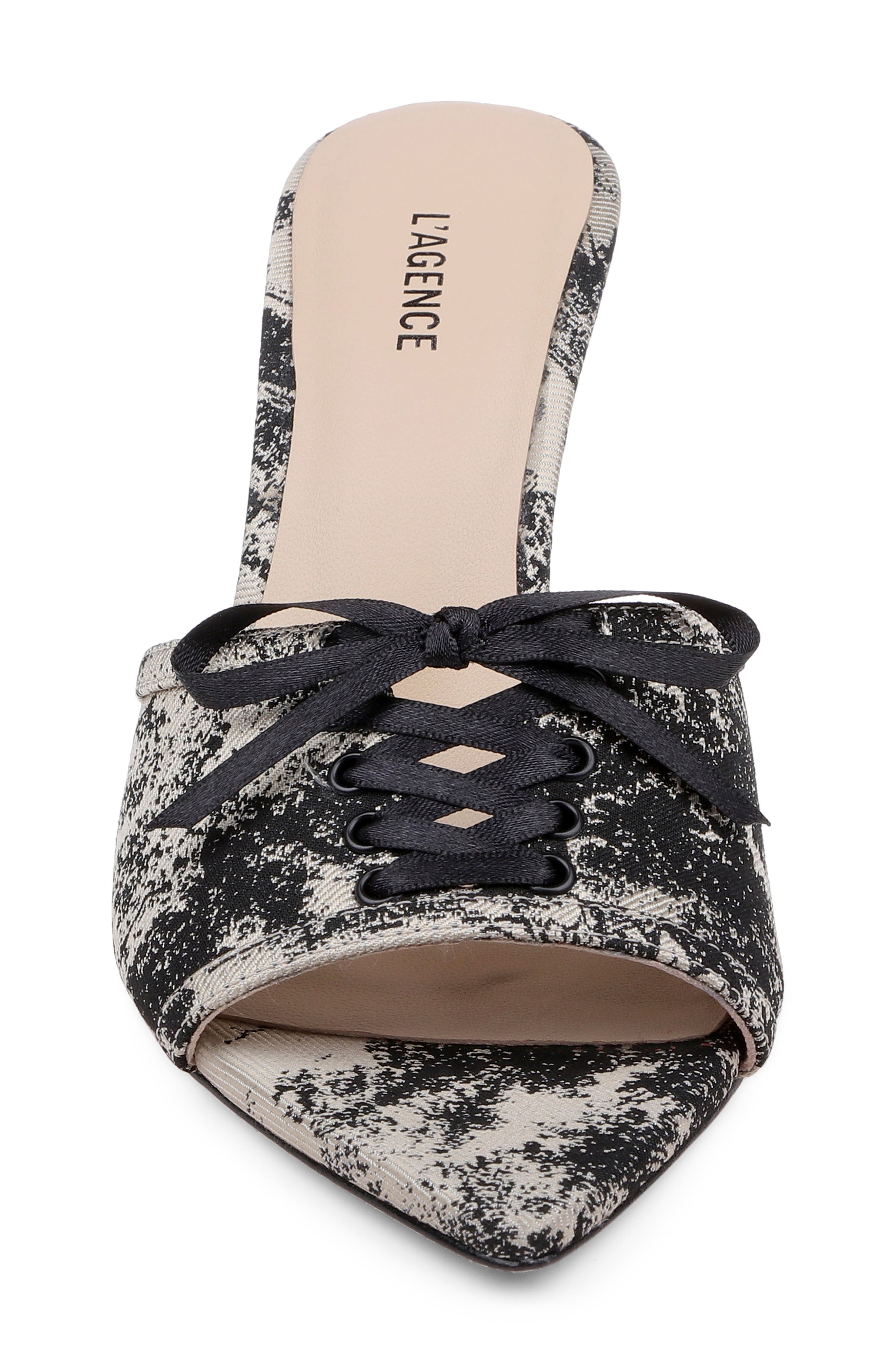 L'AGENCE Thames Mule, Alternate, color, Natural/ Black