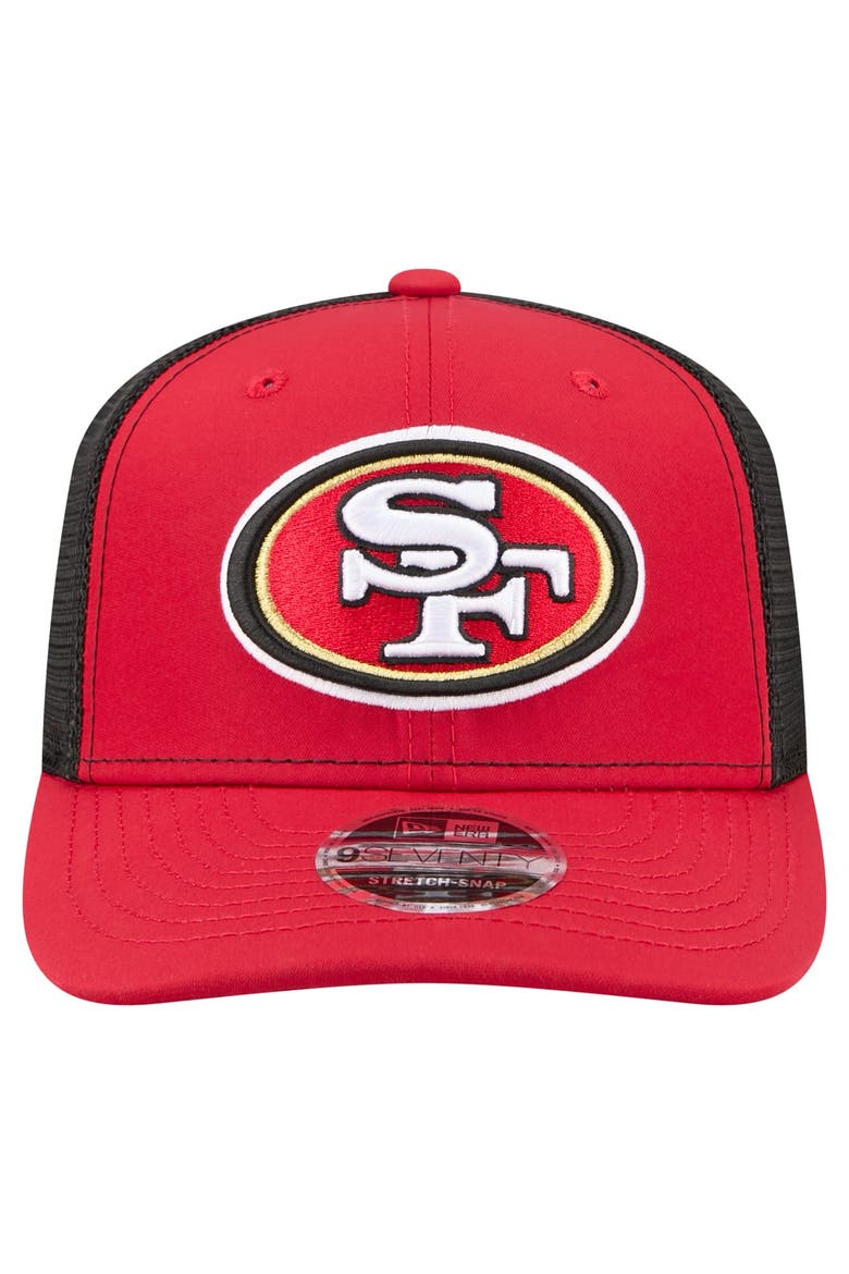 Men's New Era  Red San Francisco 49ers 9SEVENTY Trucker Adjustable Hat, Alternate, color, Red