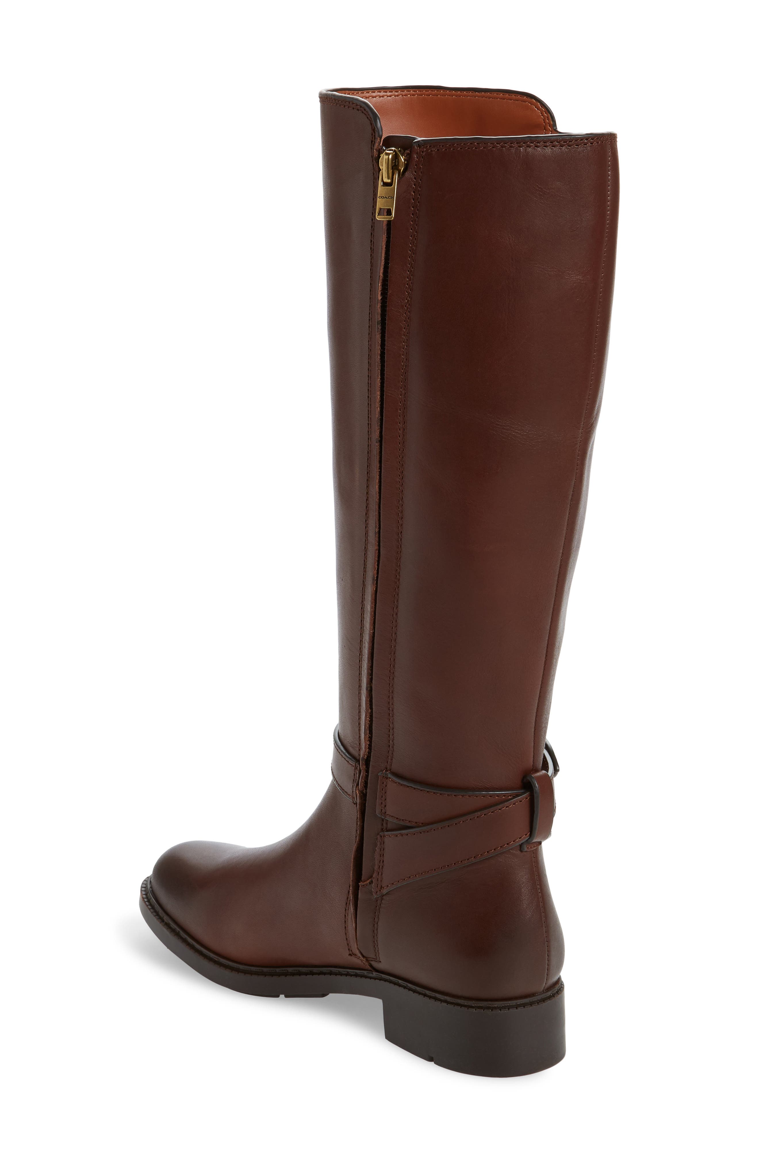 Ruby Knee High Boot, Alternate, color, WALNUT LEATHER