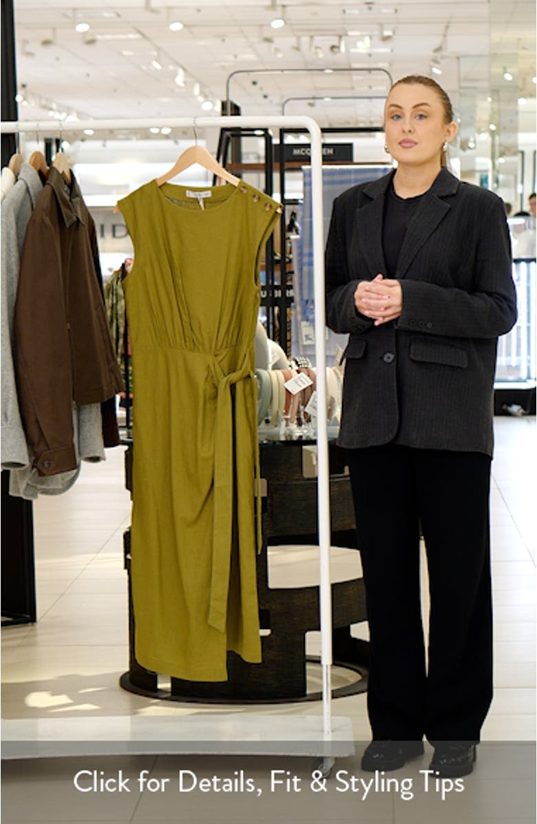 Linen Blend Midi Dress, sales video thumbnail