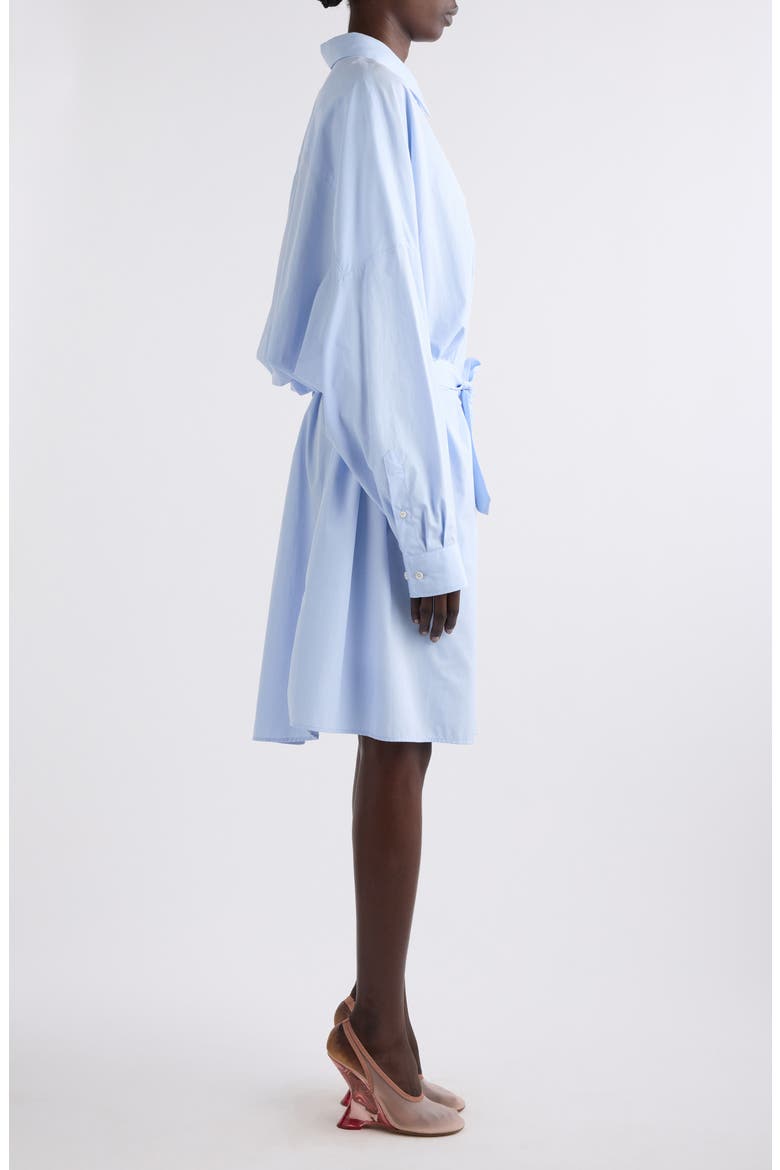 Long Sleeve Cotton Oxford Shirtdress, Alternate, color, LIGHT BLUE