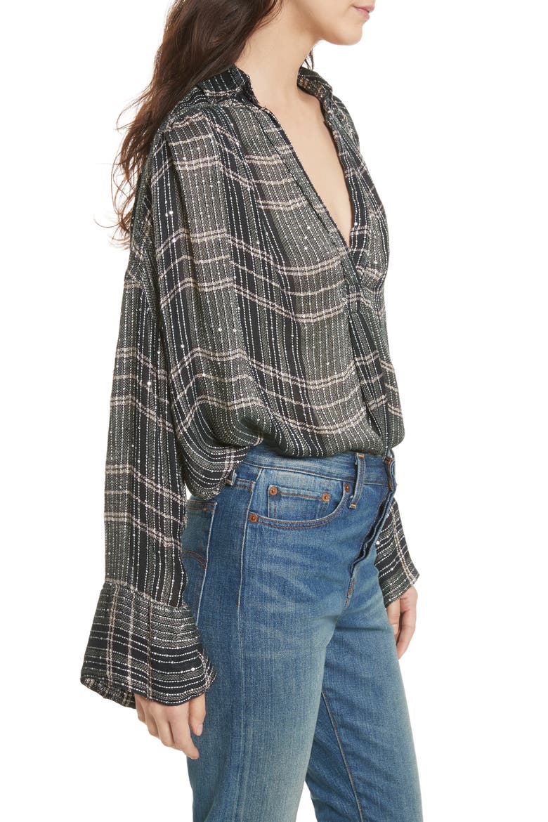 Fearless Love Bell Sleeve Shirt, Alternate, color, GREEN