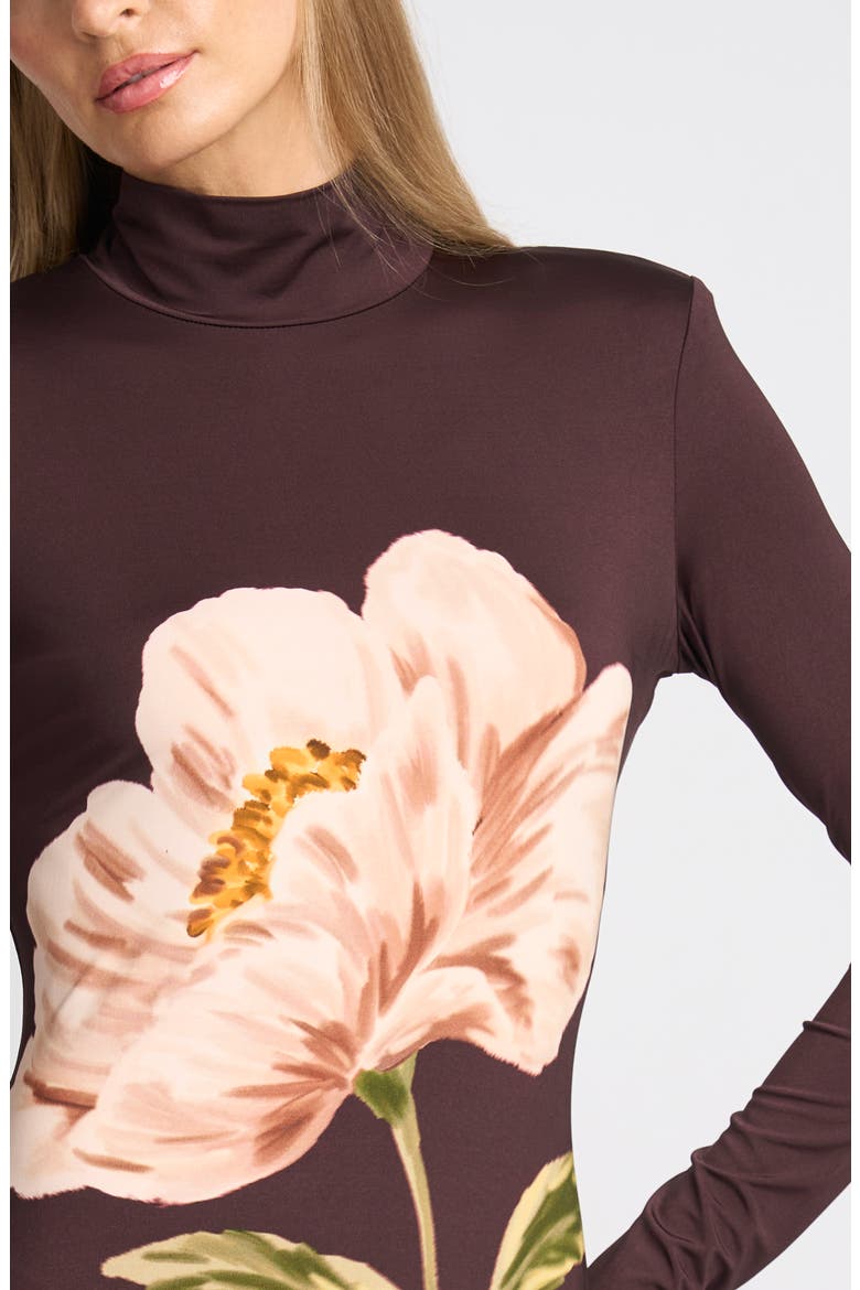Ada Mock Neck Long Sleeve Dress, Alternate, color, CHOCOLATE PLUM