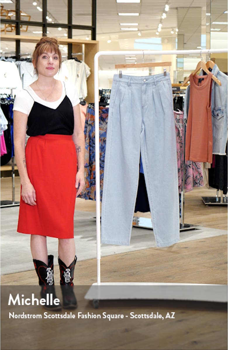 The Nines Collection Bella Pleated High Waist Wide Leg Trouser Jeans, sales video thumbnail