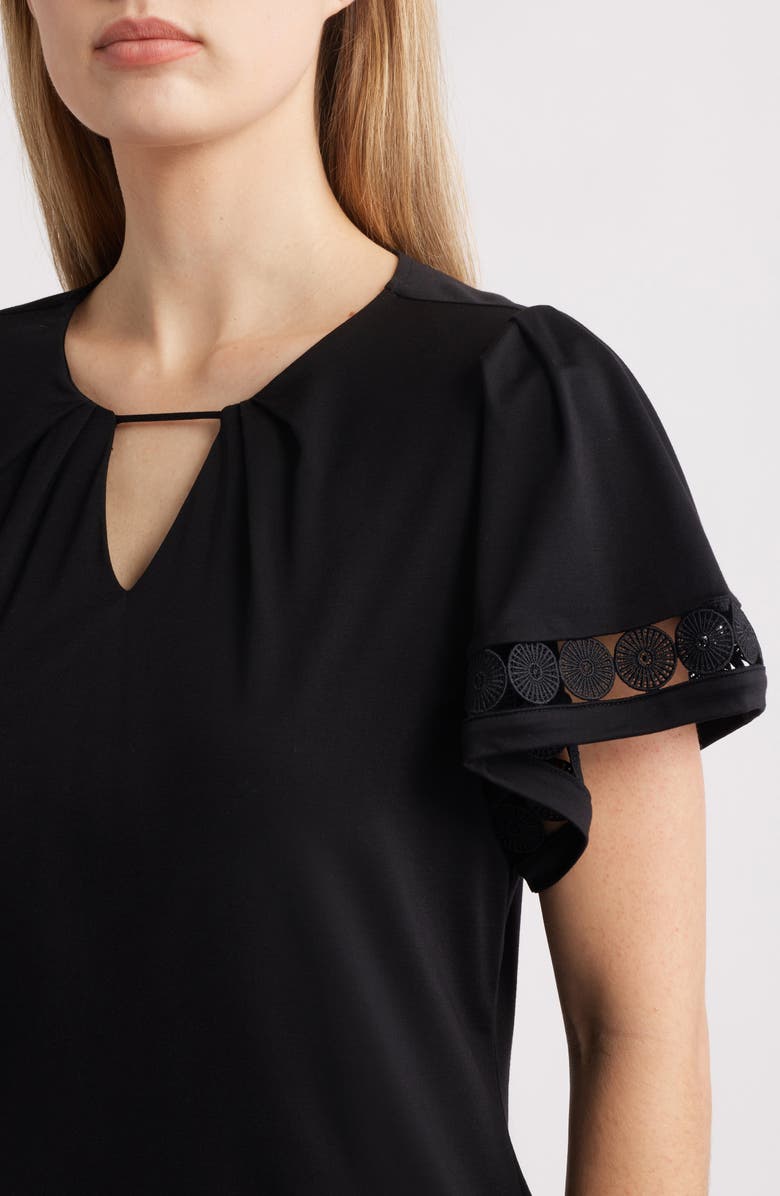 Anne Klein Harmony Pleated Neck Top, Alternate, color, 