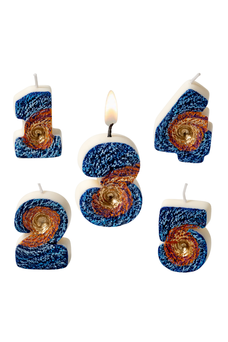 Galaxy Black Hole Number Candle, Main, color, Number 4