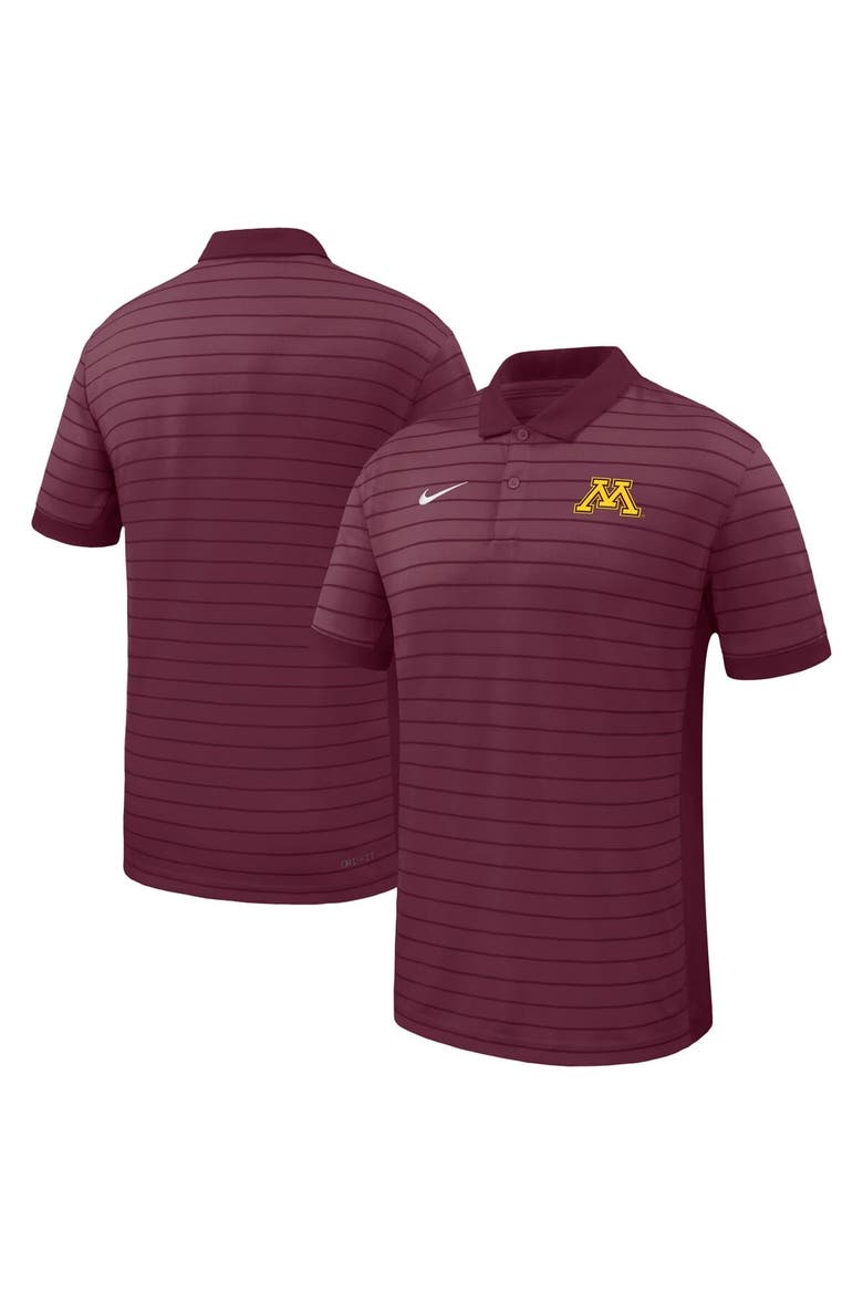 Men's Nike Maroon Minnesota Golden Gophers 2025 Early Season Coaches Sideline Victory Stripe Performance Polo, Main, color, Maroon