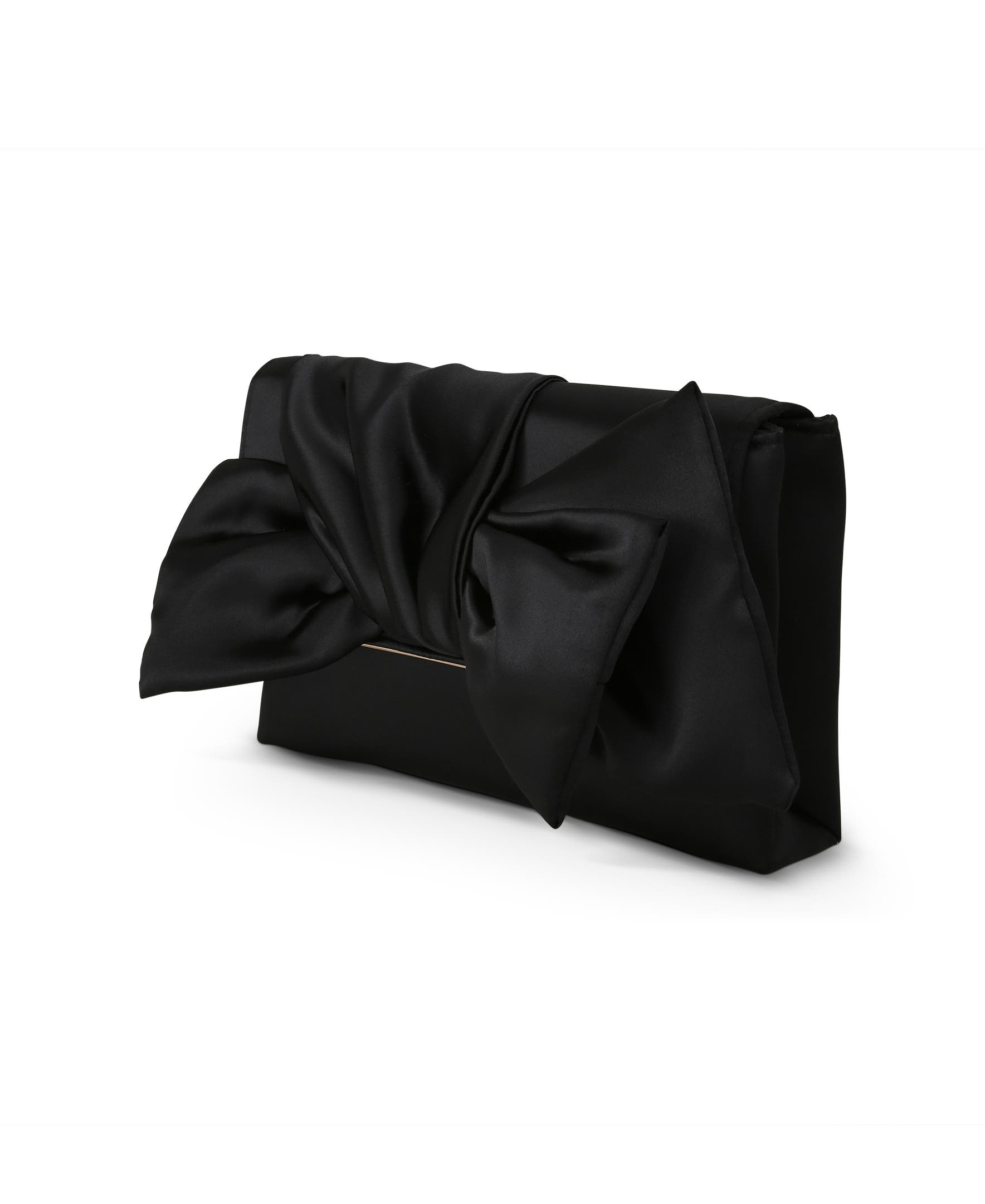 Delilah Sash Tied Envelope Clutch, Alternate, color, Black
