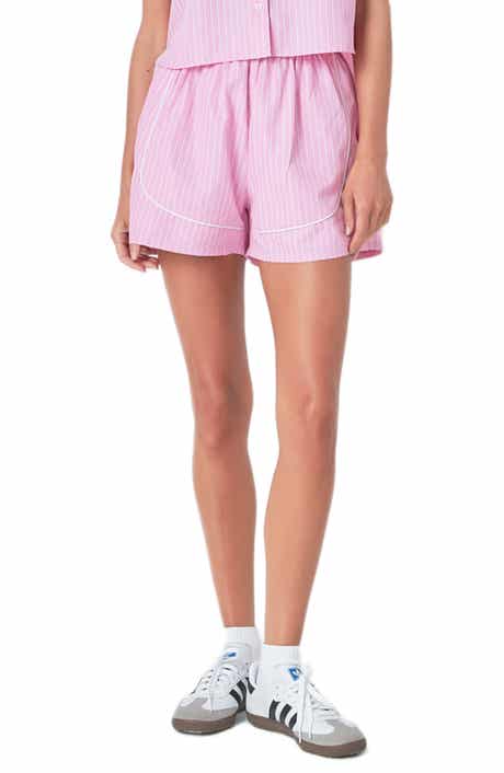 Stripe Shorts with Piping