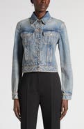 McQueen Corset Laced Denim Jacket